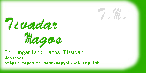 tivadar magos business card